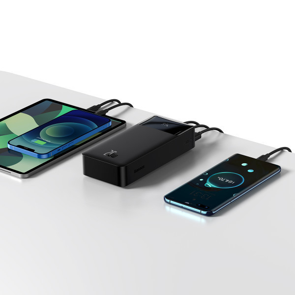 Повербанк Baseus Bidow Digital Display 30 000mAh 20W Чорний