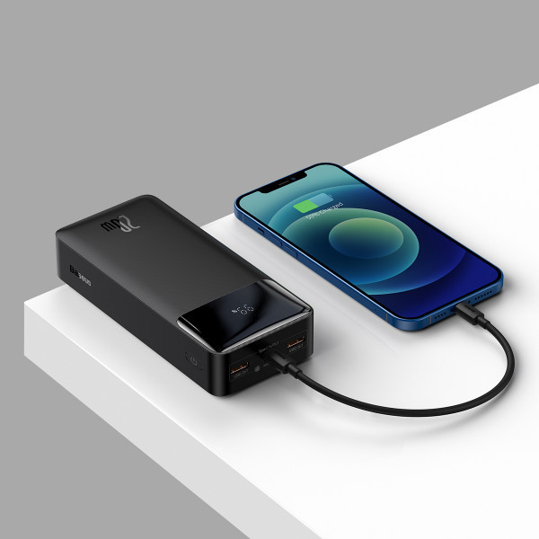 Повербанк Baseus Bidow Digital Display 30 000mAh 20W Чорний