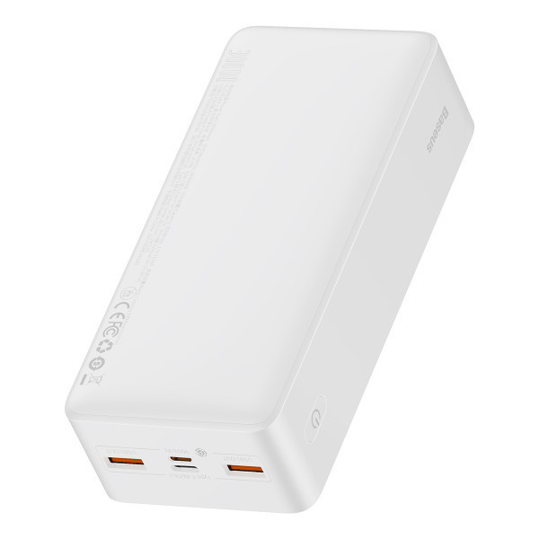 Повербанк Baseus Bipow Digital Display 30000mAh 20W Білий