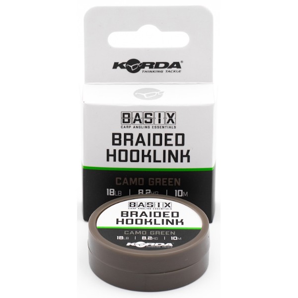 Повідцевий матеріал Korda Basix Braided Hooklink 25lb 10m без обплетення