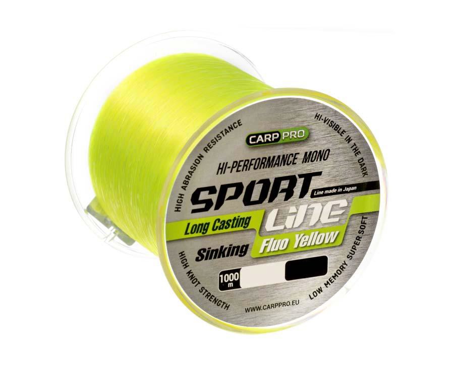 Волосінь Carp Pro Sport Line Fluo Yellow 1000 м 0.310 мм