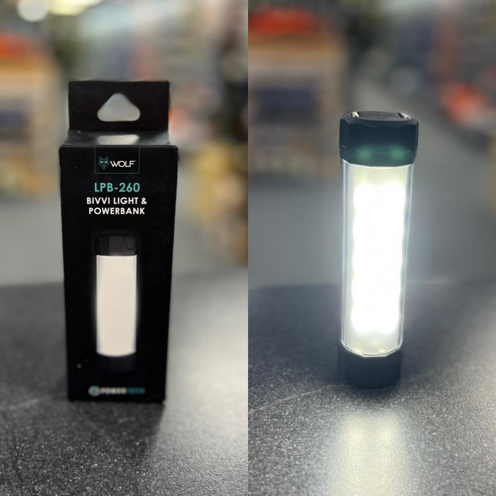 Павербанк-ліхтар наметовий Wolf LPB-260 Bivvy Lights & Powerbank