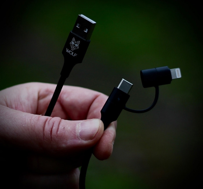 Зарядний кабель 2 в 1 Wolf 2 in 1 Charging Cable