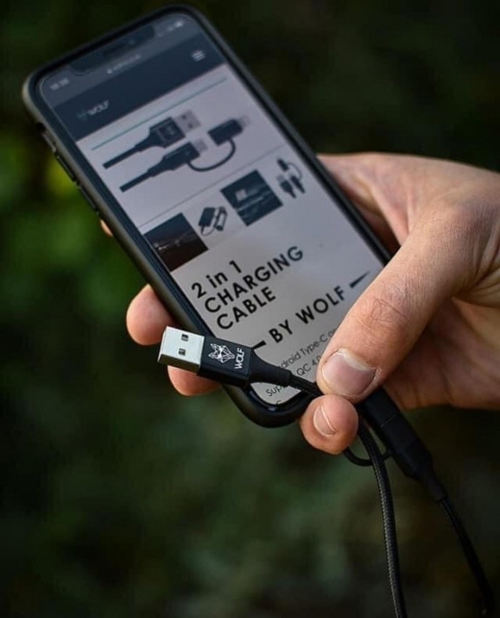 Зарядний кабель 2 в 1 Wolf 2 in 1 Charging Cable