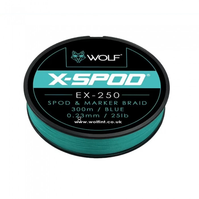 Шнур сподовий Wolf X-SPOD EX-250 Spod & Marker Braid Blue 25lb/300m