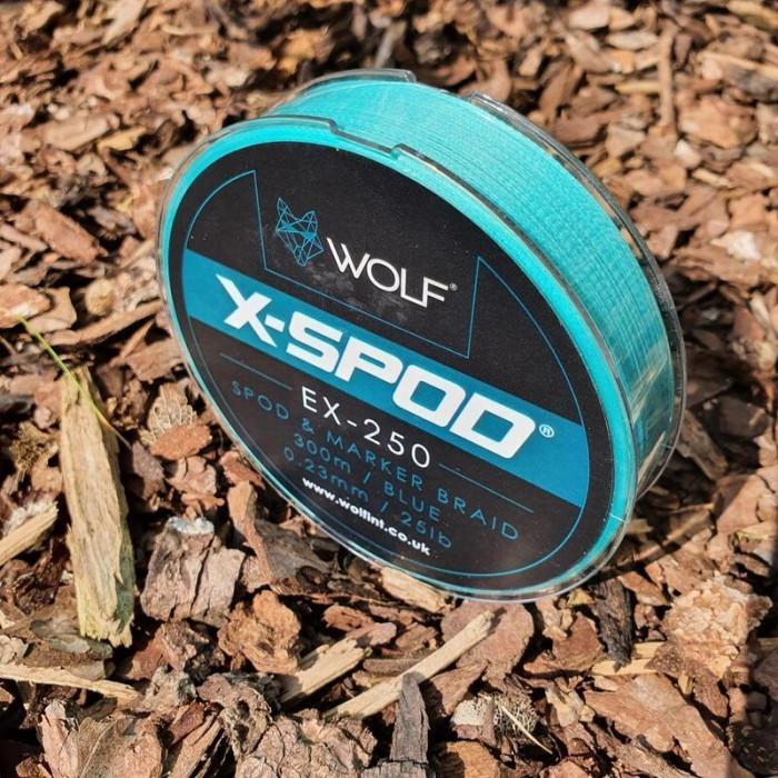Шнур сподовий Wolf X-SPOD EX-250 Spod & Marker Braid Blue 25lb/300m