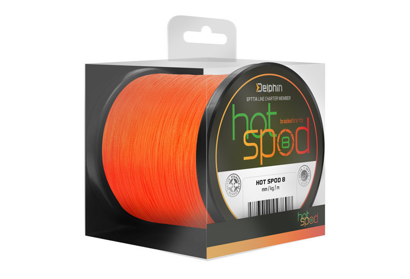 Шнур для споду Delphin HotSPOD 8/orange 0.14 mm 9.6kg 300m