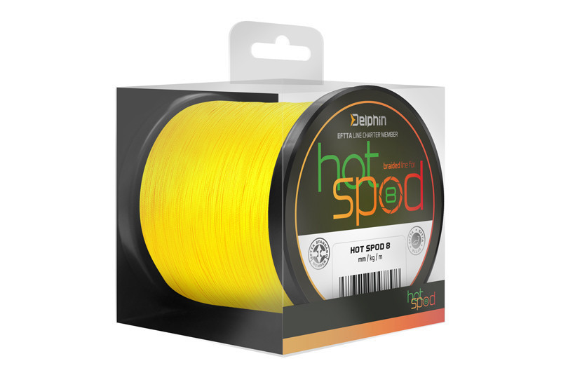 Шнур для спода Delphin HotSPOD 8 / yellow 0.14mm 9.6kg 300m