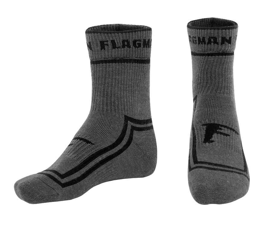 Шкарпетки термотрекінгові Flagman Extra Heat Merino Wool Middle Grey 42-43