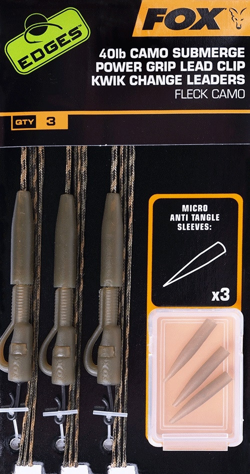 Готовая оснастка Fox Edges Submerge Camo Leader Lead Clip Kwik Change