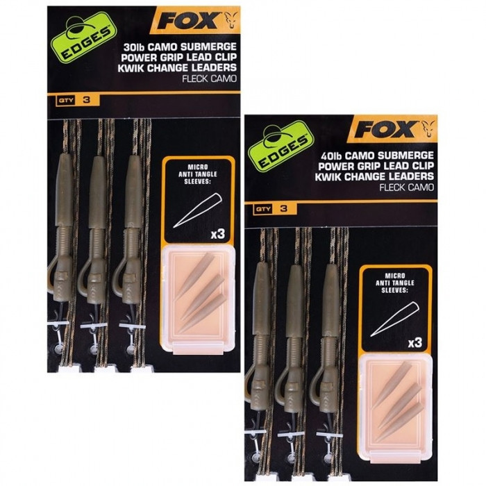 Готовая оснастка Fox Edges Submerge Camo Leader Lead Clip Kwik Change