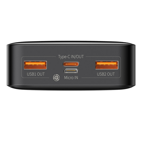 Повербанк Baseus Bipow Digital Display 20000 mAh 20W Чорний