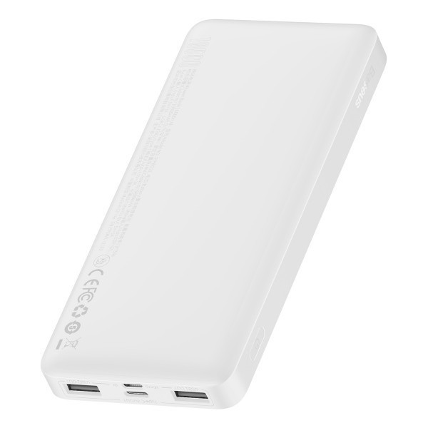 Повербанк Baseus Bipow Digital Display 10000mAh 15W 3A 2USB + Type-C Белый