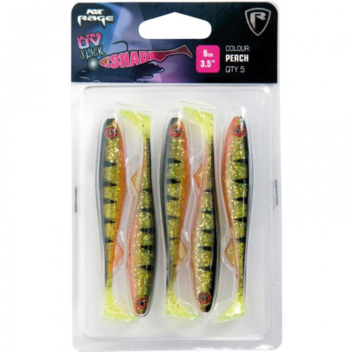 Штучна приманка Rage Ultra UV Slick Shad 9 см/5 шт.