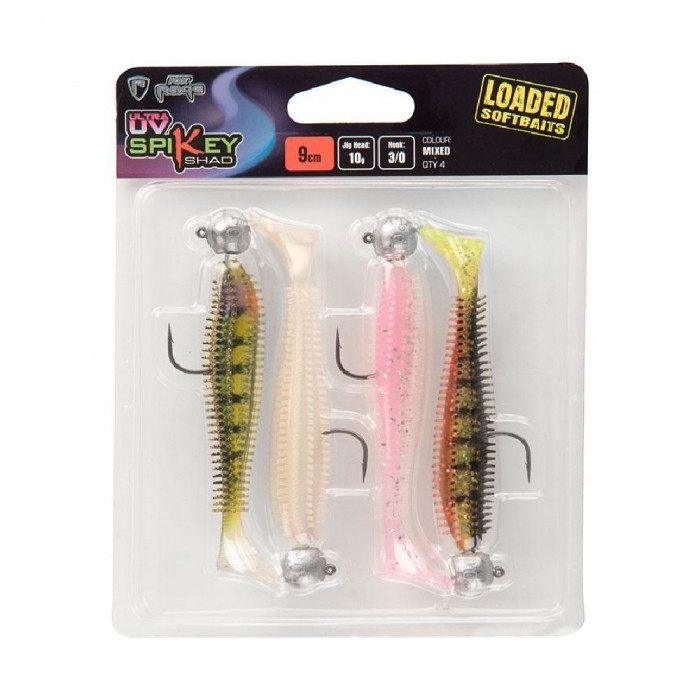 Штучна приманка Rage Ultra UV Spikey Shad Loaded 9 см 12 г 4 шт.