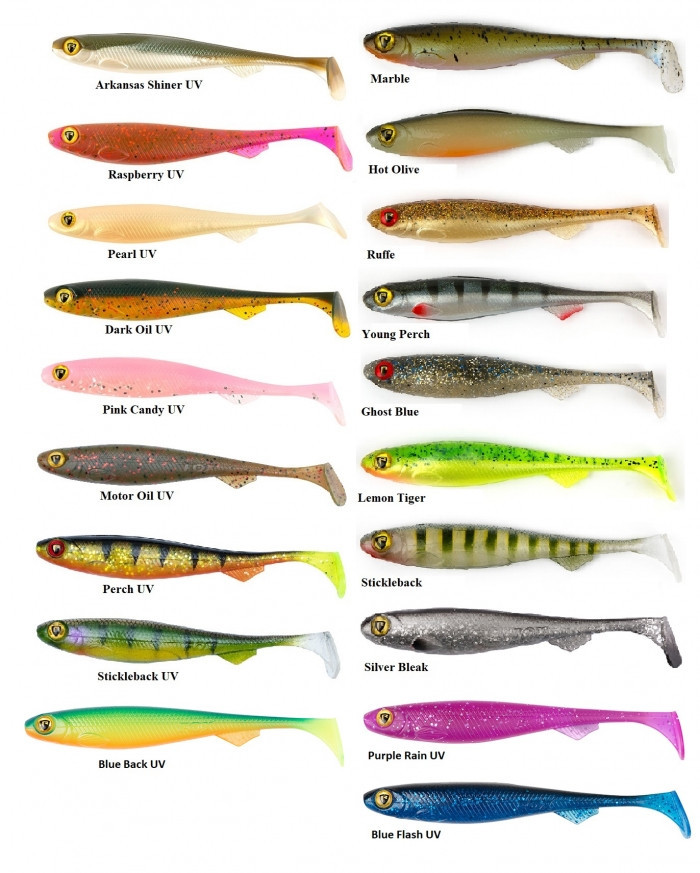 Штучна приманка Rage Ultra UV Slick Shad Mixed Colour Pack 11 см 4 шт.