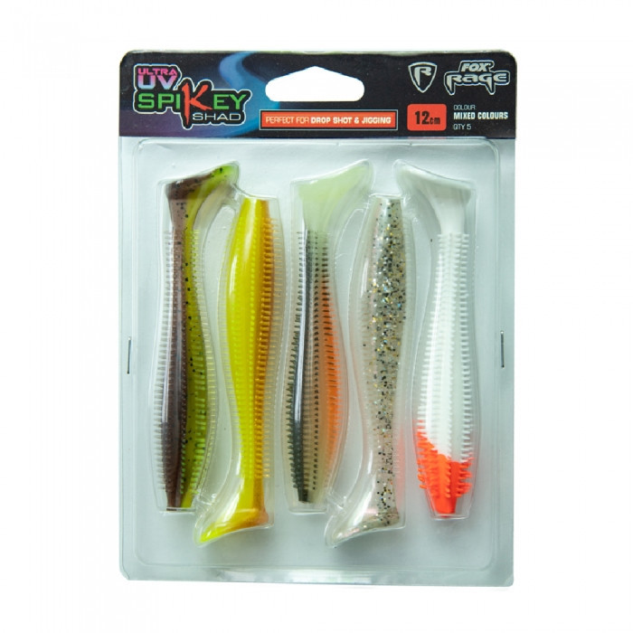 Штучна приманка Rage Ultra UV Spikey Shad Mixed Colour Pack 9 см/5 шт.