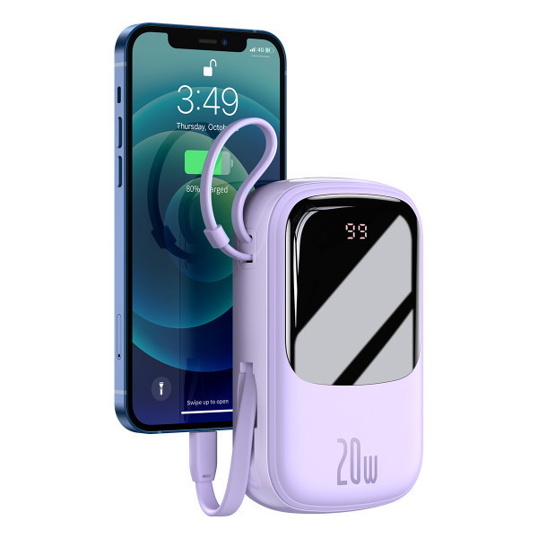 Павербанк Baseus Q Pow 20000 mAh 20 W 5A Фіолетовий