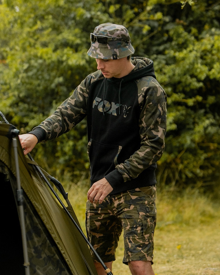 Толстовка Fox Black / Camo Raglan Hoodie XL
