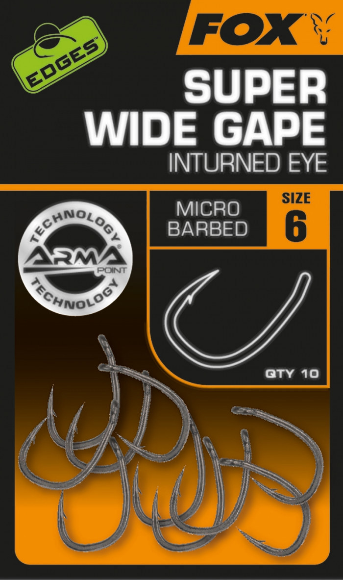 Коропові гачки Fox Edges Armapoint Super Wide Gape Inturned Eye Size  4