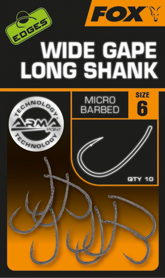 Коропові гачки Fox Edges Armapoint Super Wide Gape Long shank Size 4