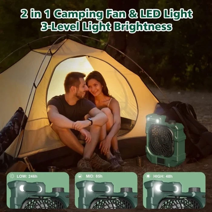 Вентилятор для намету повербанк Wolf X50 Portable Fan