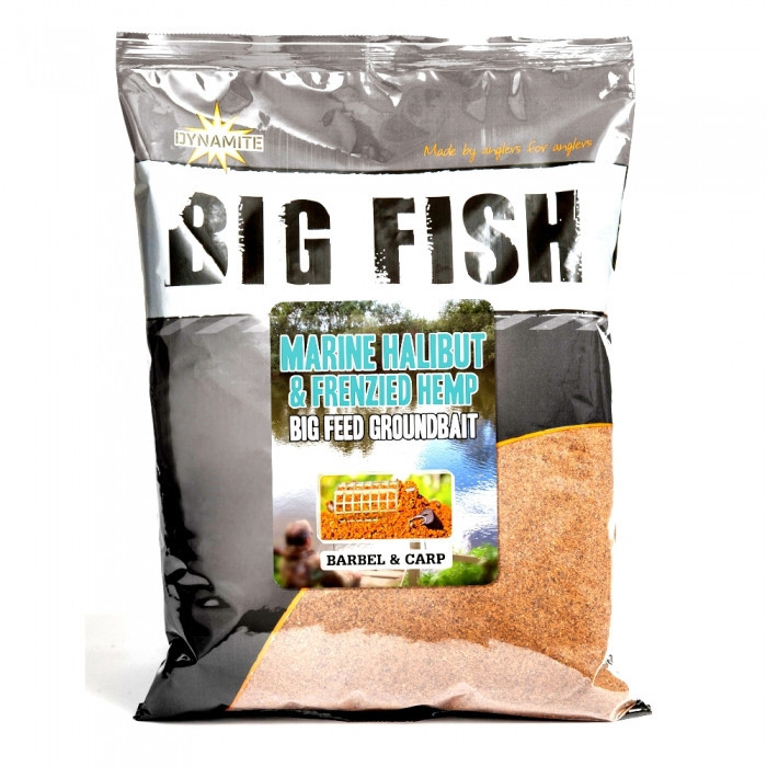 Прикорм Dynamite Baits Big Fish Marine Halibut Hemp Groundbait 1.8kg