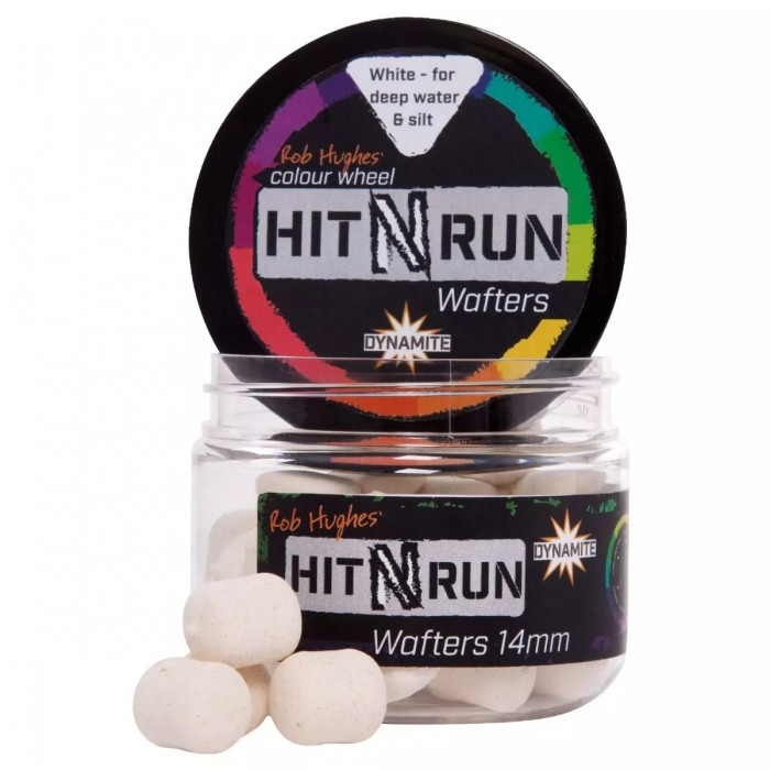 Насадкові бойли Dynamite Baits Hit n Run Wafters 14 mm White