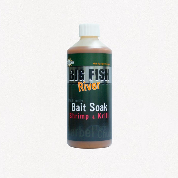 Ликвид Dynamite Baits Big Fish River Bait Soak Shrimp and Krill 500ml