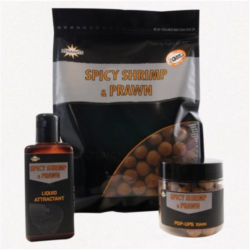 Бойли Dynamite Baits Spicy Shrimp and Prawn Boilies 1kg 15mm