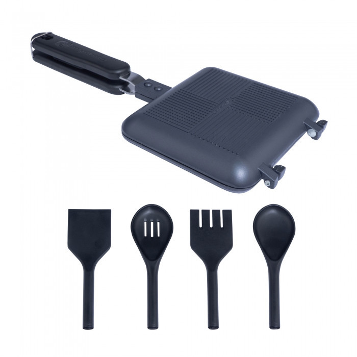 Тостер зі столовим набором Ridge Monkey Classic Sandwich Toaster Granite Edition