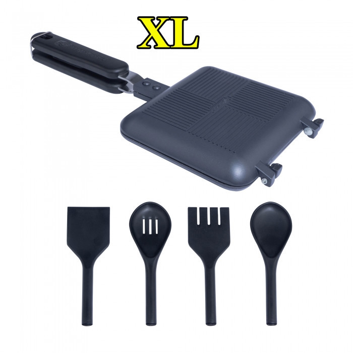 Тостер зі столовим набором Ridge Monkey Classic Sandwich Toaster Granite Edition XL