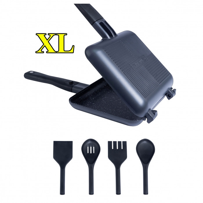 Тостер зі столовим набором Ridge Monkey Connect Sandwich Toaster Granite XL