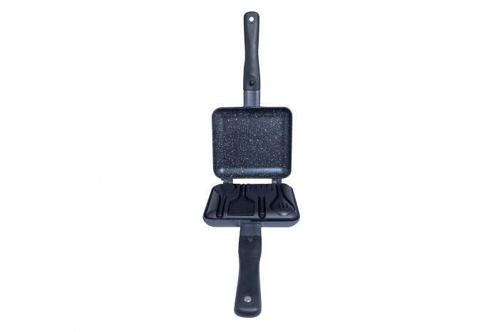 Тостер зі столовим набором Ridge Monkey Connect Sandwich Toaster Granite XL