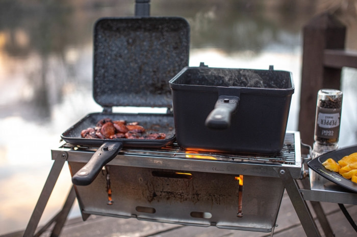 Тостер зі столовим набором Ridge Monkey Connect Sandwich Toaster Granite XL