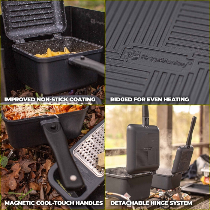 Тостер казан Ridge Monkey Connect Deep Pan & Griddle Granite Edition