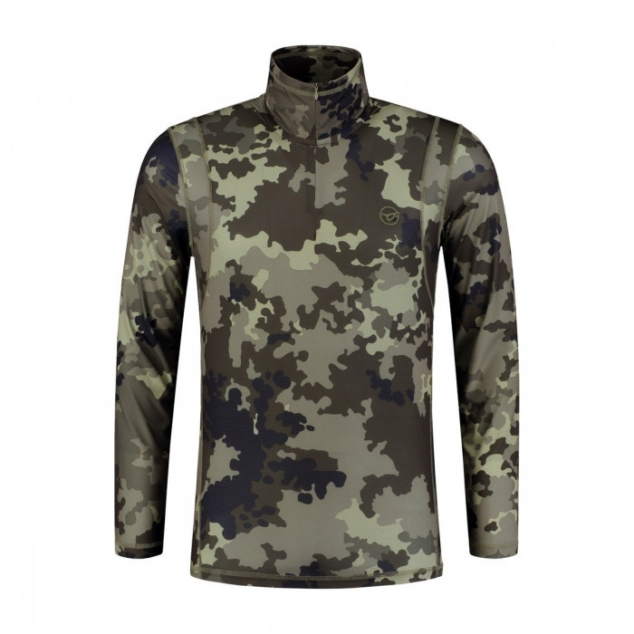 Лонгслів Korda Kool Quick Dry Long Sleeve Zip Neck Kamo S