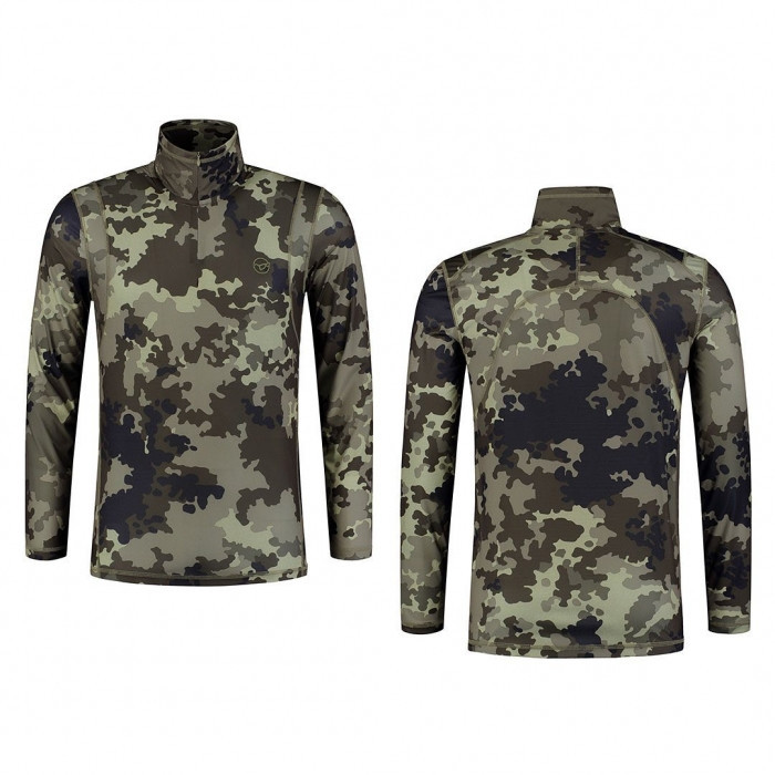 Лонгслів Korda Kool Quick Dry Long Sleeve Zip Neck Kamo S