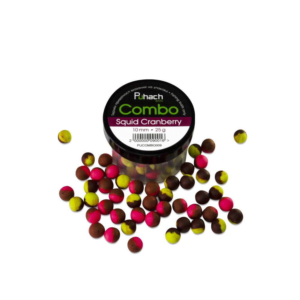 Вафтерси Puhach Baits Combo 10 mm Squid Cranberry (Кальмар/Журавлина)