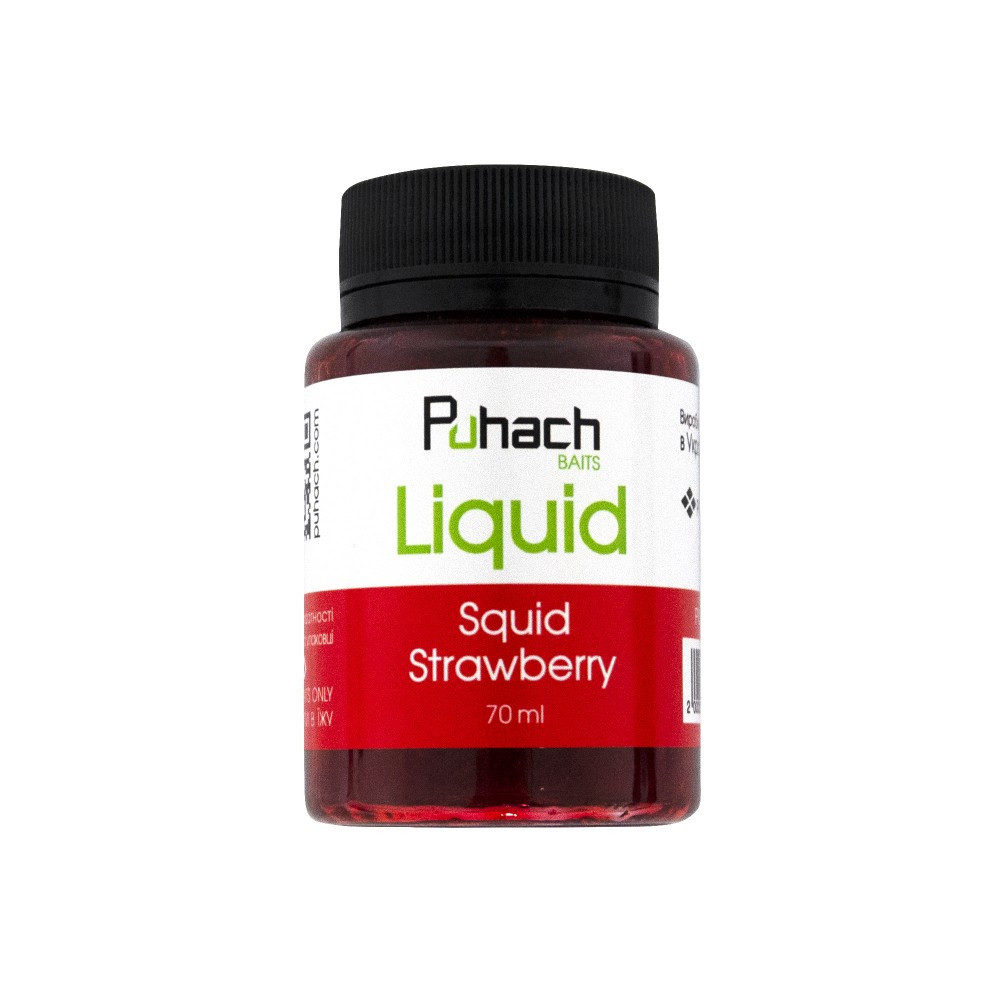 Ликвид Puhach Baits Liquid 70 ml Squid Strawberry (Кальмар/Полуниця)