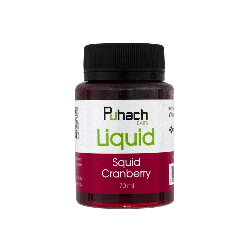 Ліквід Puhach Baits Liquid 70 ml Squid Cranberry (Кальмар Журавліна)
