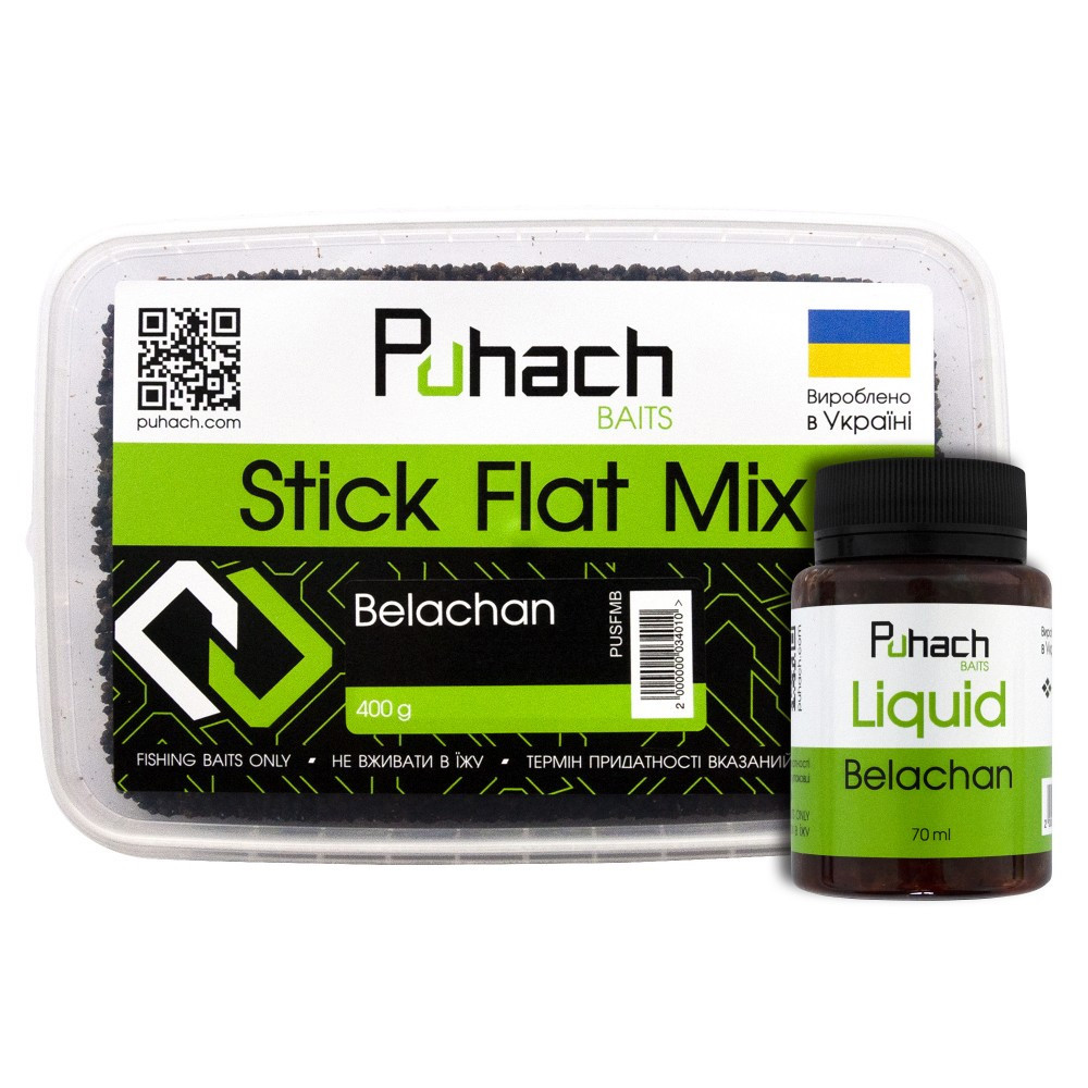 Набор Puhach Baits Stick Flat Mix + Liquid 70 ml Belachan