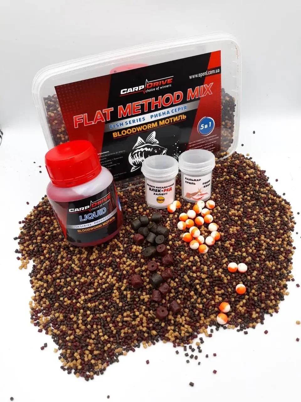 Методний пелетс Carp Drive 5 в 1 Bloodworm (Мотиль)