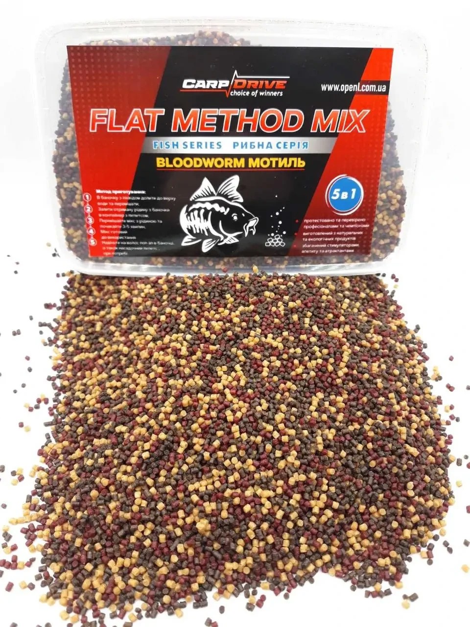 Методний пелетс Carp Drive 5 в 1 Bloodworm (Мотиль)