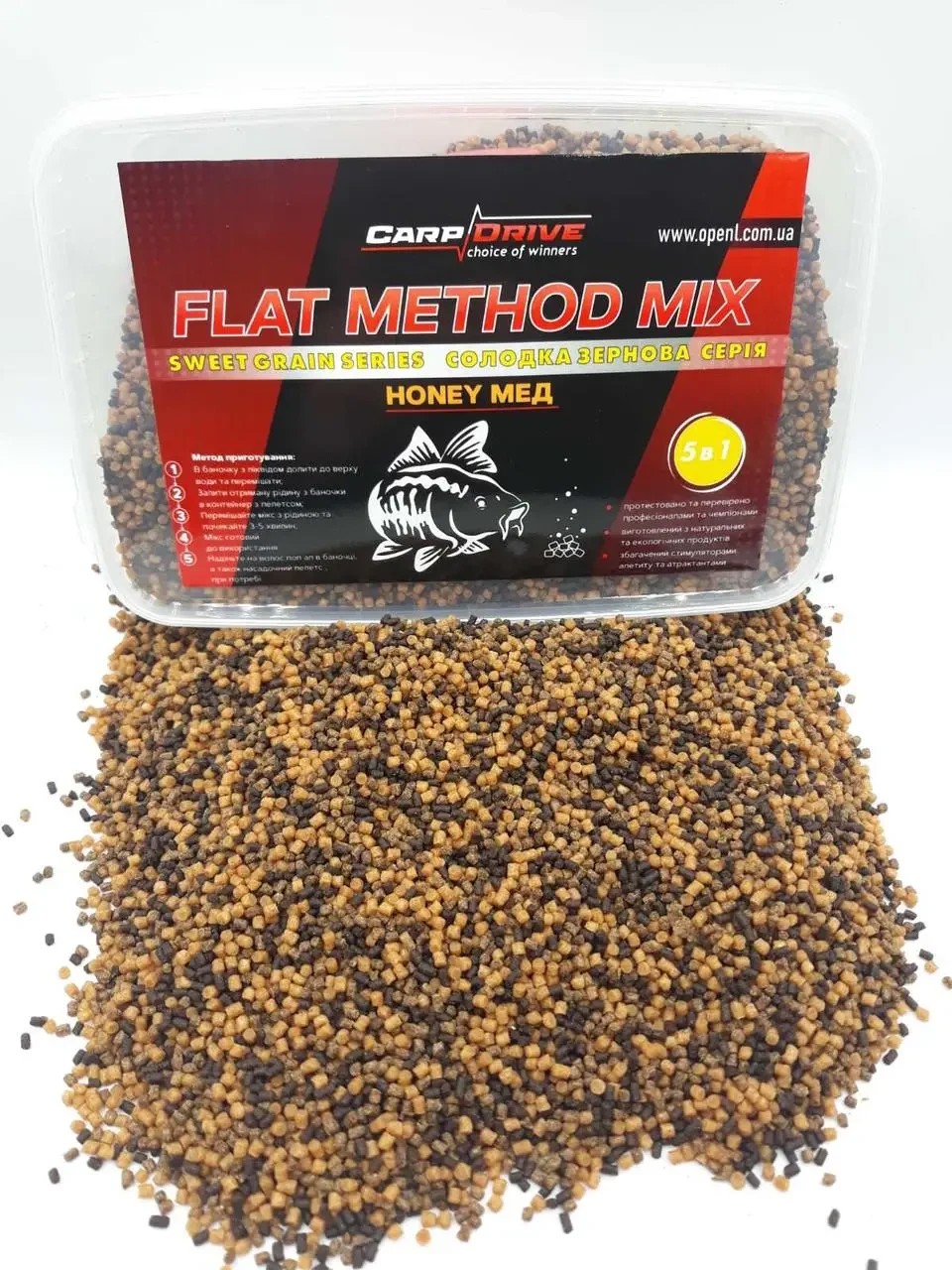 Методний пелетс Carp Drive 5 в 1 Honey (Мед)