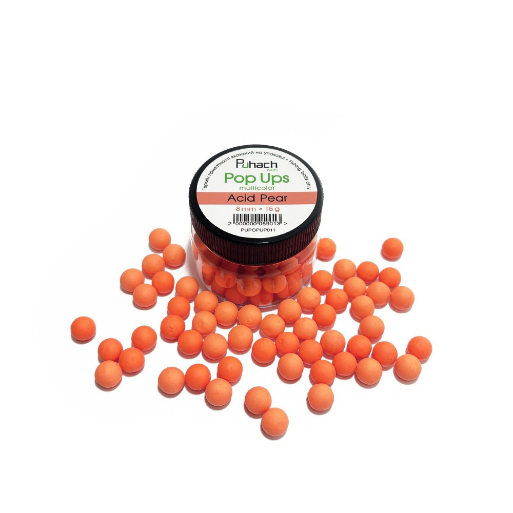 Поп ап Puhach Baits Pop Ups 8 mm Multicolor Acid Pear (Кісла груша)
