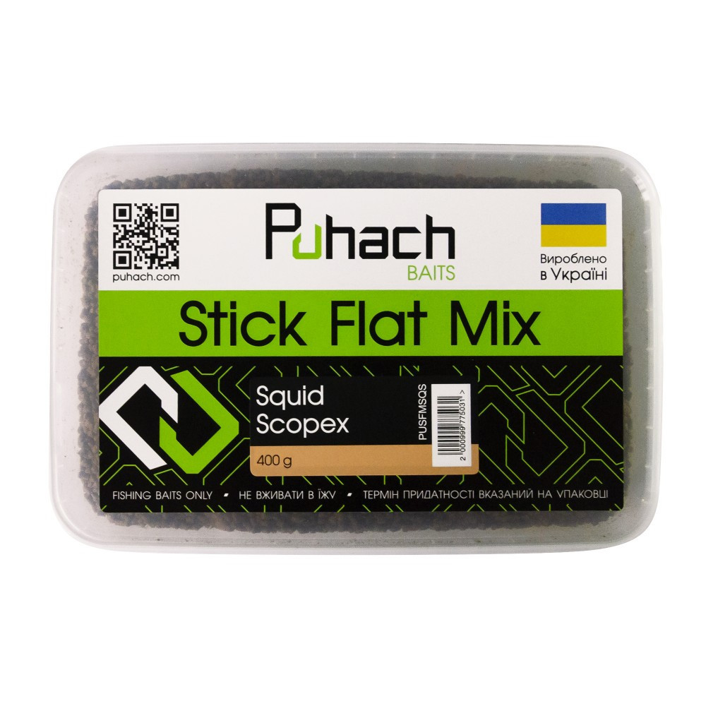 Метод микс Puhach Baits Stick Flat Mix Squid Scopex (Вершкове печиво)