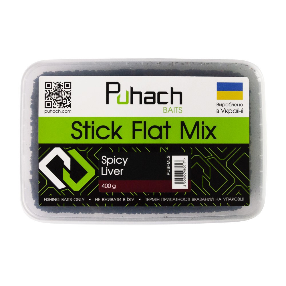 Метод микс Puhach Baits Stick Flat Mix Spicy Liver (Печінка зі спеціями)