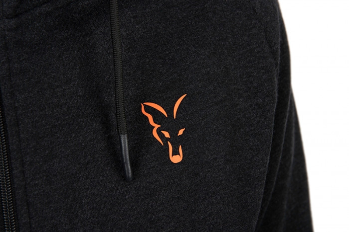 Толстовка Fox Collection Lightweight Hoody Black Marl Orange Logo