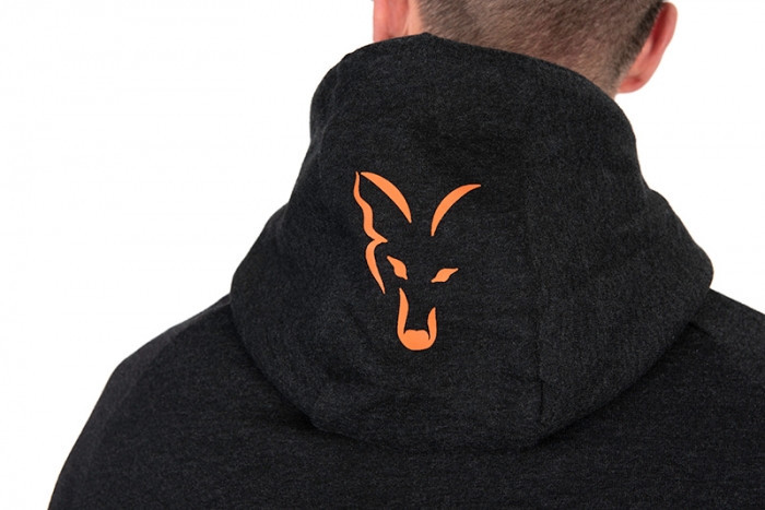 Толстовка Fox Collection Lightweight Hoody Black Marl Orange Logo XXXL